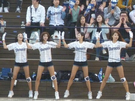 0 - opening shot - cheerleaders